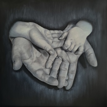 Hands Before Curtains, 100x100